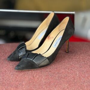 Jimmy Choo Black and Gold Women's Heels